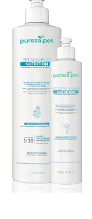 KIT -PET- SHAMPOO 1LITRO + CONDICIONADOR 300ML - LINHA NUTRIÇÃO