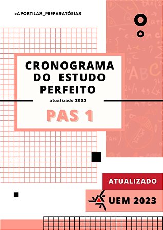 PDF - Cronograma do estudo perfeito para o PAS 1 2023