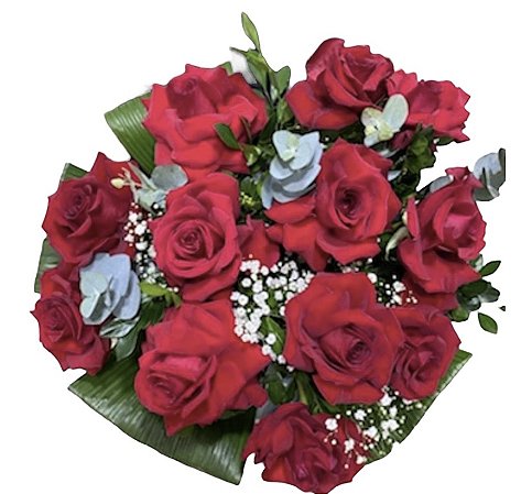 Bouquet com 12 rosas colombianas