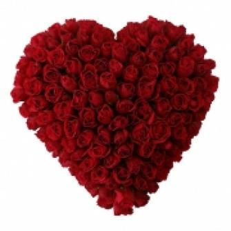Coração 50 rosas vermelhas apaixonantes GG