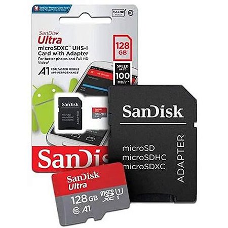 CARTÃO DE MEMÓRIA  ULTRA 128GB CLASSE 10 SANDISK