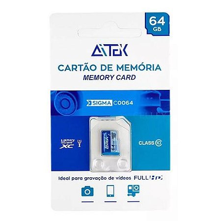CARTÃO MEMORIA 64GB GB CLASSE 10 AITEK