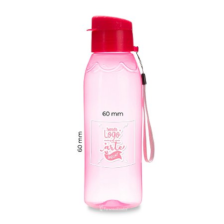 Garrafa Plástica Rosa 700ml Kit 10un