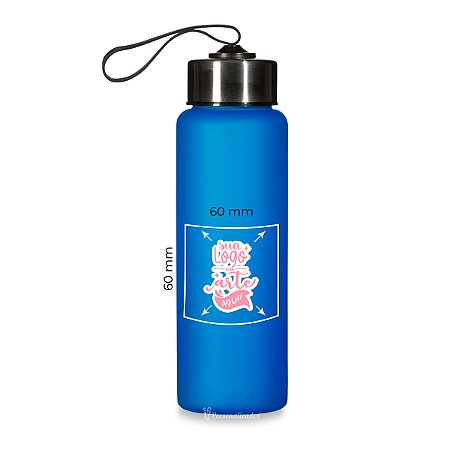 Squeeze Plástico Azul Personalizado 680ml Kit 10un