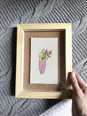 Quadro desenhos e aquarela