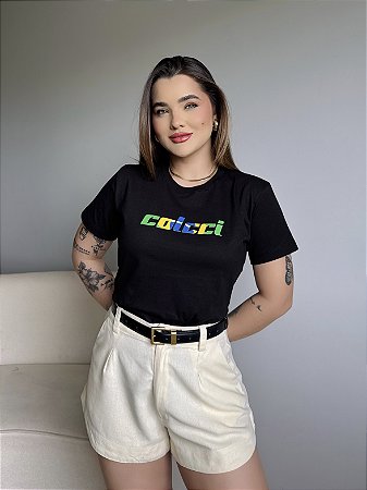T-SHIRT COLCCI BRASIL - PRETO