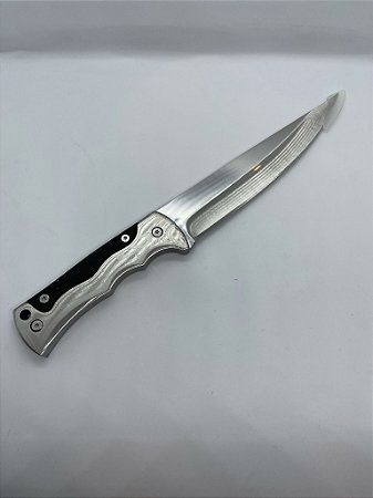 Faca Churrasco Caça Pesca Full Tang Modelo Luxo C/ Bainha