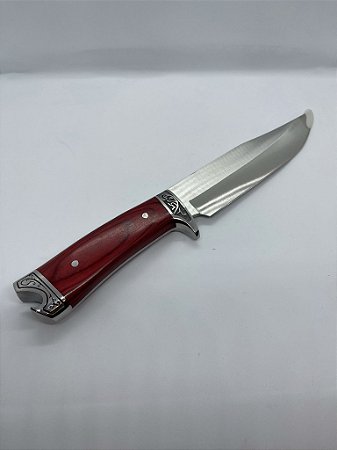 Faca Churrasco Caça Pesca Full Tang Modelo Luxo C/ Bainha