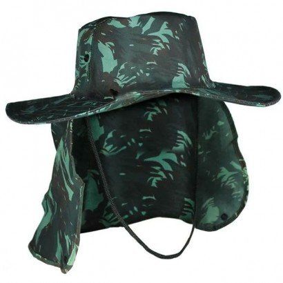 CHAPEU CAMFUFLADO C/ SAIA FIXA