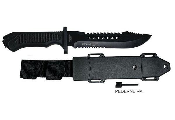 FACA ESPORTE C/ PEDERNEIRA C/ BAINHA EM POL 30.5 CM MK 06