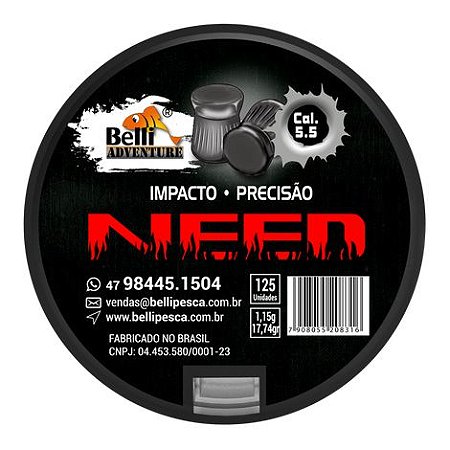 CHUMBINHO NEED 5.5MM C/ 125UN