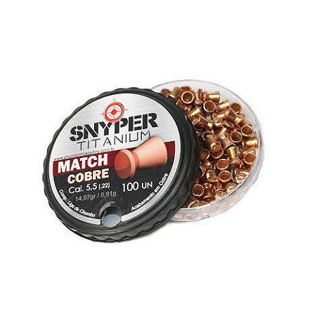 CHUMBINHO SNYPER MATCH COBRE 5,5MM COM 100UN