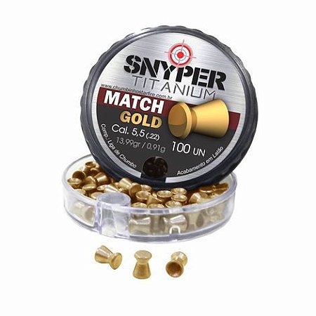 CHUMBINHO SNYPER MATCH GOLD 5,5MM COM 100UN