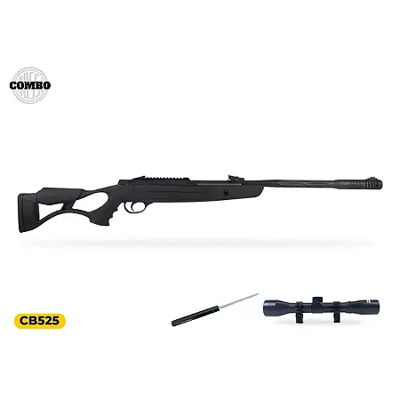 Carabina de Pressão Hatsan Airtact ED 5,5 mm + Mola Rossi + Luneta 4x32