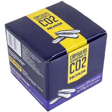 Cápsula de CO2 Rossi 12 g (Caixa c/ 25 unidades)