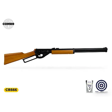 Carabina de Pressão Rossi Cowboy Lever Action Madeia cal.4,5 mm + Esferas de Aço + Alvo