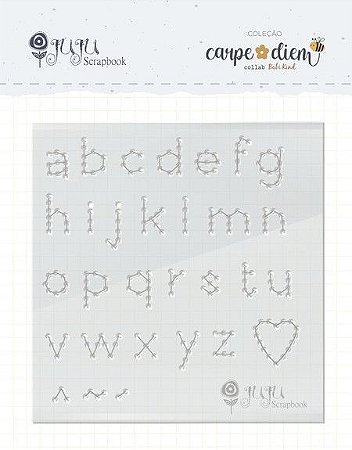 Régua de Costura Alfabeto - Coleção Carpe Diem - JuJu Scrapbook