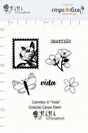 Carimbo G Vida - Coleção Carpe Diem - JuJu Scrapbook