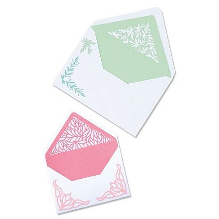 CONJUNTO DE FACAS THINLITS - 6 PEÇAS - BOTANICAL ENVELOPE LINERS BY JEN LONG