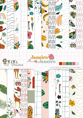 Bloco de Folhas A5 - Coleções Juju Scrapbook