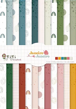 Bloco de Folhas A4 - Coleções Juju Scrapbook