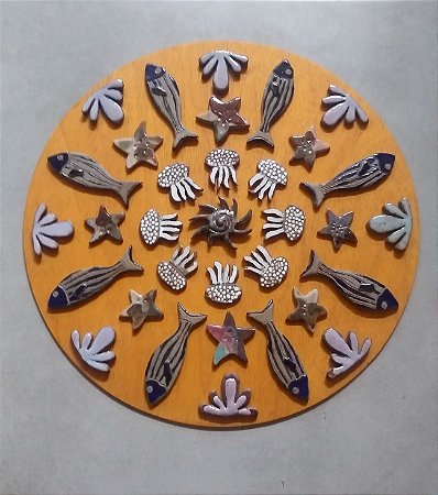 Mandala em cerâmica artesanal