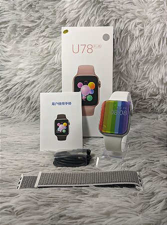 Smartwatch U78 Plus Prata/Branco