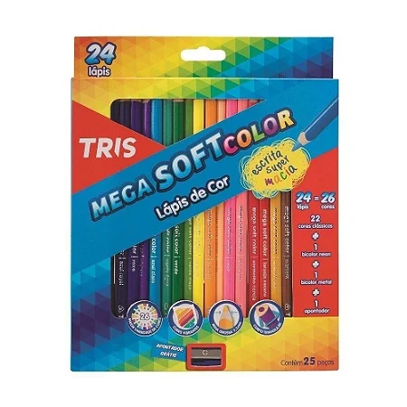 LÁPIS DE COR 24 CORES | TRIS