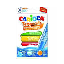 Tinta Guache Bastão 6 Cores Temperello / Carioca