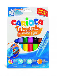 Tinta Guache Bastão 12 Cores Temperello / Carioca