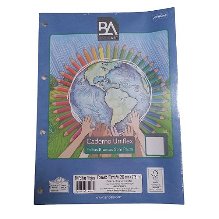 Refil Caderno Argolado Universitário Uniflex Sem Pauta / Jandaia