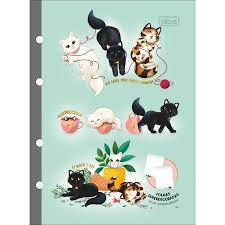 Refil Caderno Argolado Colegial Purrfect / Tilibra