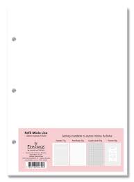 Refil Caderno Argolado Sem Pauta / Fina Ideia