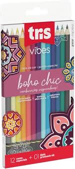Lápis De Cor Vibes Boho Chic / Tris