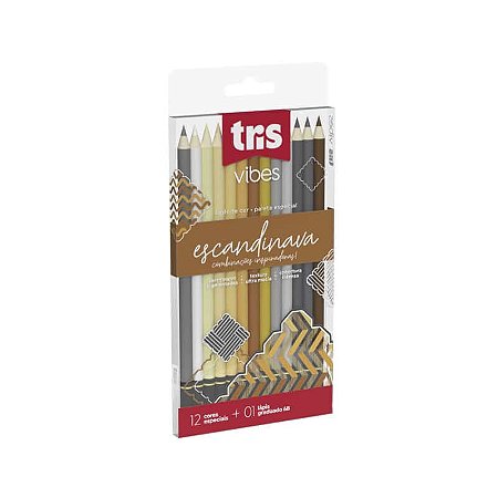 Lápis De Cor Vibes Tons Escadinavos / Tris