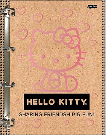 Caderno Argolado Colegial Hello Kitty - JANDAIA