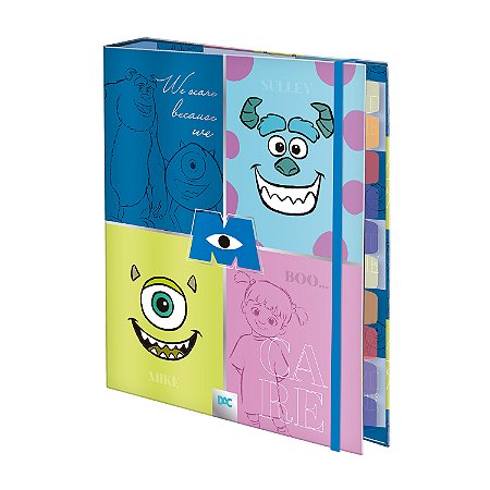 Caderno Argolado Monstros S.A Colegial - DAC