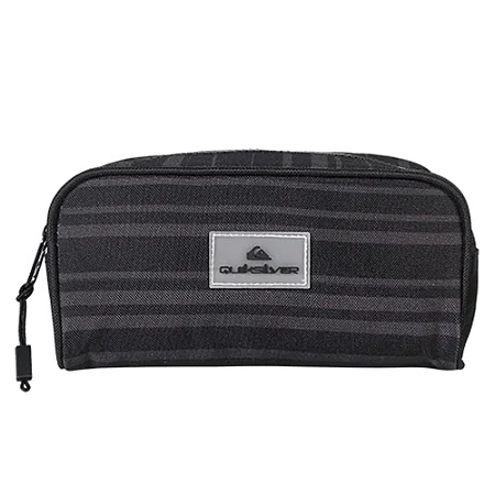 Estojo Simples Quiksilver Wave Rider Preto Listrado - XERYUS