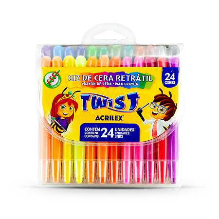 GIZ DE CERA RETRÁTIL TWIST 24 - ACRILEX