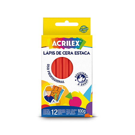 Lápis Giz De Cera Estaca Profissional - ACRILEX
