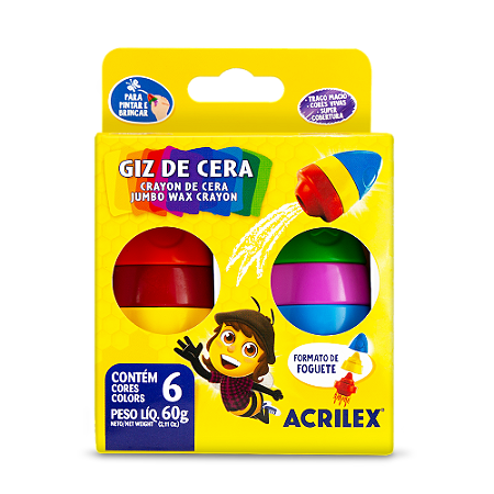 Giz de Cera Foguete - ACRILEX