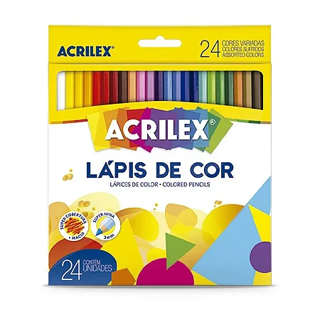 Lápis de Cor 24 Cores - ACRILEX