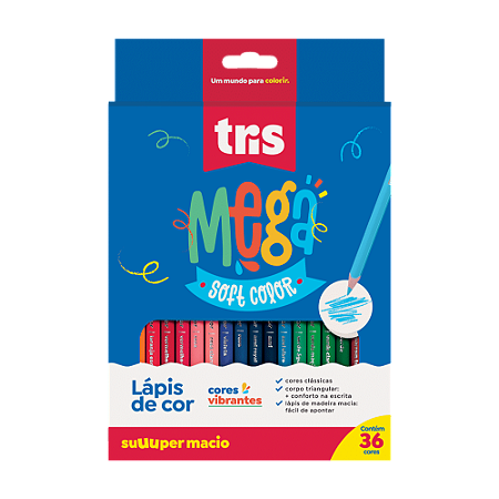 Lápis de Cor 36 Cores - TRIS