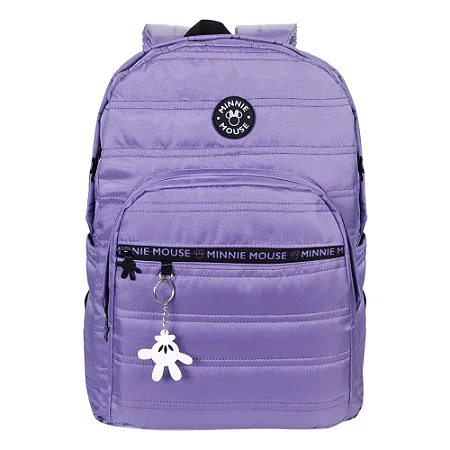 Mochila Juvenil Minnie Matelassê Lilás - XERYUS
