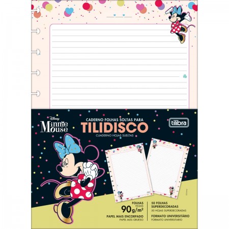 Refil Tilidisco Universitário Minnie Mouse - TILIBRA