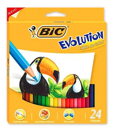 Lápis de Cor Evolution 24 Cores | Bic