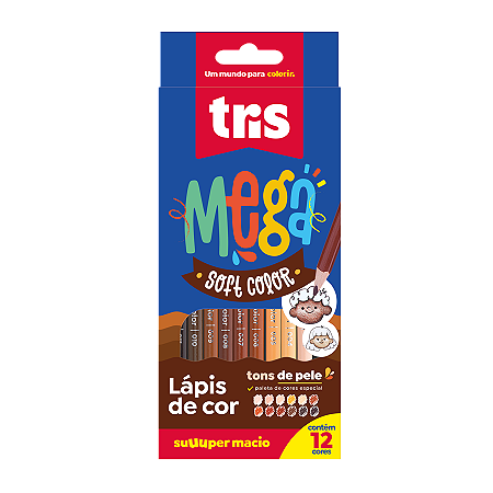 Lápis de Cor Tons de Pele 12 Cores | Tris