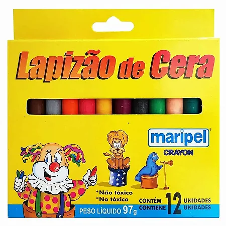 Giz de Cera Big 12 Cores | Maripel