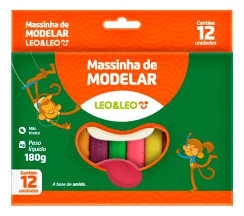 Massa de Modelar 12 Cores | Leo&Leo