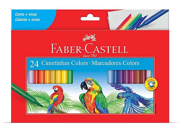 Caneta Hidrográfica 24  Cores | Faber Castell